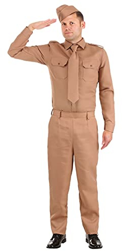 WW2 Adult Army Fancy Dress Costume X-Large