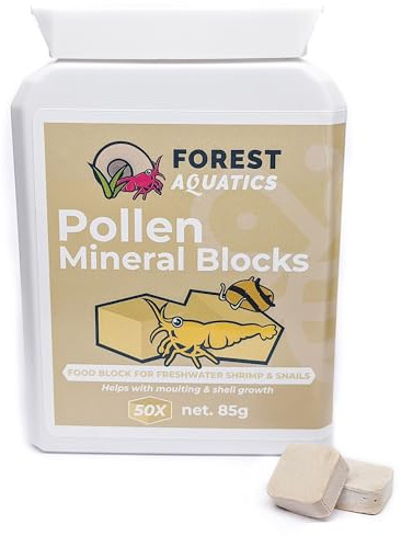 Forest Aquatics 50 x Pollen Calcium Mineral Block Food for Shrimp Snails Plecos Nerites Ramshorns