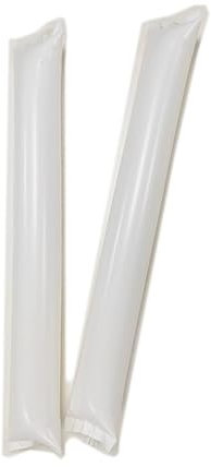 Confezione da 30 paia di applauditori gonfiabili rumorosi in plastica. Articoli di festa e animazione. Bastoncini di cotillon, ideali per calcio, feste, compleanni, comunione (60, bianco)