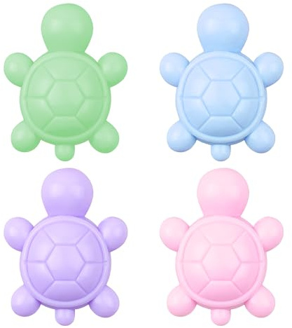 Anboor 4-delad squishie-leksak med havssköldpada, Kawaii klämleksak för barn, sensoriska leksaker, djurstressleksaksset för barn och vuxna, fidget-mochi-leksak