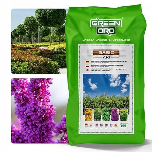 GREEN ORO BASIC AKI 24KG Engrais d'automne pour laurier-cerise, buis, catalpa et toutes les plantes calcicoles