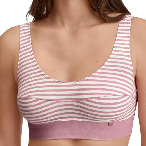 CALIDA Dam bustier, Rose Print, 40-42 | med bred mjuk linning, andningsbar och mjuk single jersey-kvalitet