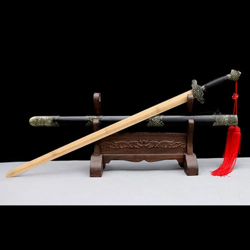 Épée en bois de Tai Chi chinois faite à la main,lame en bambou naturel,épées droites en bois avec gaine,épée en bois de 102 cm pour les arts martiaux,le cosplay,les cadeaux,la collection,décoration