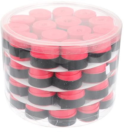 PAMINGONO Cintas para Raquetas de Bádminton y Tenis Absorbentes de Sudor, Antideslizantes y Resistentes al Desgaste, Color Rojo, 60 Piezas para Deportes y Actividades al Aire Libre