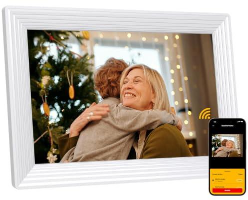 KODAK 10,1 KODAK 10,1 tum WiFi digital fotoram, vit, touch, 1280 × 800, 32 GB, musiktum digital bildram WLAN, 1280 x 800 HD IPS pekskärm elektronisk fotoram