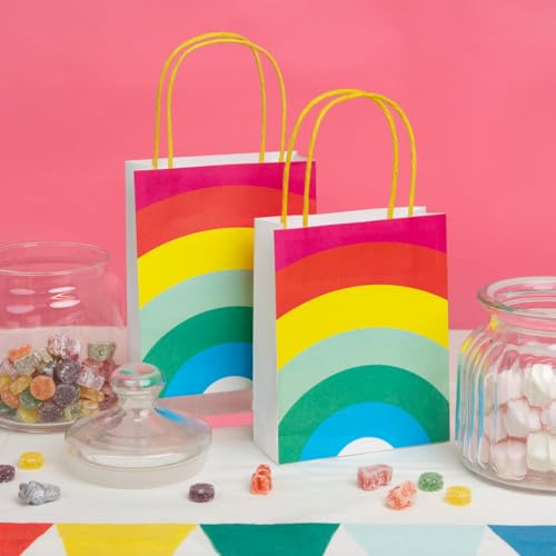 Talking Tables RAIN-TREATBAG Fill with Party Favours and Cake Regenbogen-Leckerli-Beutel, 8er-Pack, Papier, Rbtreatbags