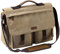 VASCHY Bolso Hombre Bandolera, Bolso Mensajero Lona Bolsa Ordenador Portátil 15.6 Pulgadas Bolso Universidad Impermeable Maletín con Bandolera Acolchada para Trabajo Viaje Esculea Caqui-15.6 Pulgadas