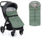 Petite&Mars Schlafsack für Kinderwagen JIBOT * Fußsack * Winterschlafsack für Kinderwagen, Buggy und Autositz * Warrm * Wasserdicht * Winddicht (Pale Eucalypt)