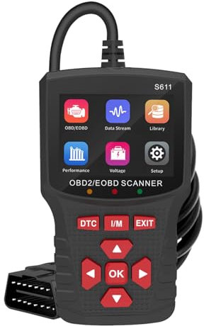 Yarvoney S611 OBD2 Diagnosi Auto, Una Chiave I/M, Spia Motore di Controllo, Lettore di Codici, Cancellazione Codici di Errore, Reset dell'olio/BMS/SAS, per Tutte Le Auto OBD II Protocol
