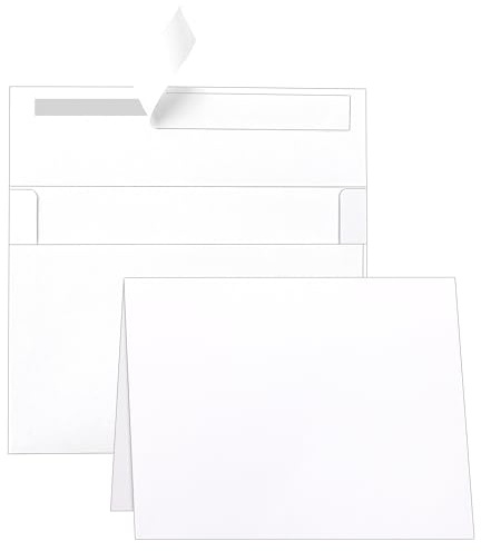 Guakicae 20 Packs White Blank Cards and Envelopes 5 x 7 for Invitations