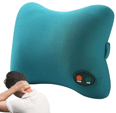Qkbuza Back Massager Pillow 24x18.5x7.5cm Massage Pillow Electric Lower Back Massage with Heat 5 Modes for Shoulder Leg Foot Body Relieve Muscle Pain Home Offices Sofa Gym Travel Driving