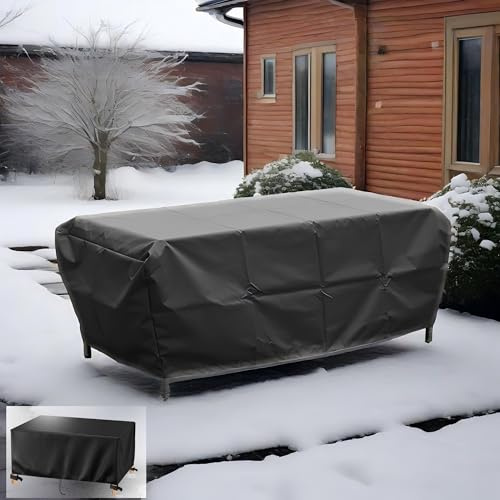 AJALGZ Housse de Protection Table de Jardin, 80x80x40cm/Longueur x Largeur x Hauteur Housse Salon de Jardin, Oxford Bache de Protection Exterieur Table Housses pour Mobilier Imperméable Anti-UV