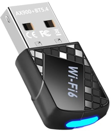 Uikdjgu AX900 USB WiFi 6-Adapter 900 Mbps Bluetooth 5.4 2-I-1 USB-Dongel 2,4G 5G Trådlös WLAN-Mottagare för Win10 och Win11