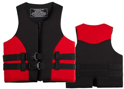 Giacca da Surf for Adulti con Cerniera, Giacca da Surf in Neoprene for Sport Acquatici, Pesca Surf Kayak Nuoto(Red,3XL)