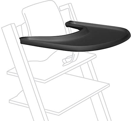 Stokke Tray, Black - Kompatibel mit Tripp Trapp Baby Set - Bequem zu benutzen und zu reinigen - Hergestellt aus BPA-freiem Kunststoff - Für Kinder von 6-36 Monaten