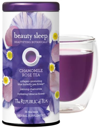 The Republic of Tea - Beautifying Botanicals® Beauty Sleep Chamomile Rose Herbal Tea Bags (36 count)