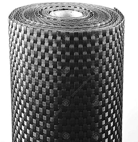 GardenersDream Rattan Fence Screening - Heavy Duty Outdoor Fence Cover - Easy to Install Balcony Privacy Screen - Decorative Fences for Gardens, Borders, Patios, and Fences (Black - 1m x 5m)