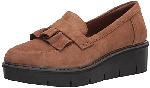 Clarks Damen Airabell Slip Slipper, Dunkelkhaki Wildleder, 35.5 EU