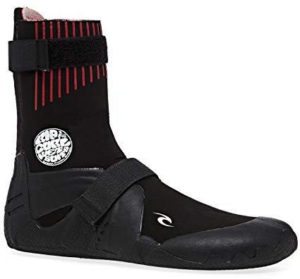 RIP CURL Flashbomb 5mm Round Toe Wetsuit Boots Boot - Black - Easy Stretch Flash Lining