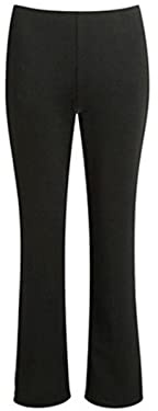 Pantalon Bootleg pour femme - Doux et extensible - À enfiler - 3 longueurs de jambe, Noir , 42 Taille courte