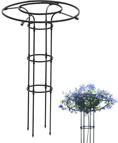 Vertikalt trädgårdsgaller av metall | metallskärm högt växtstöd | växtstöd för klättervinrankor och blomstativ, ingen montering krävs Lingjiong