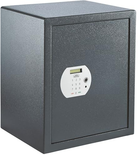 Burg-Wächter Pure-Safe PS 140 E FP Coffre-fort avec serrure à combinaison électronique et empreinte digitale, avec étagère, fixation murale et au sol, 59,8 l, 26 kg, anthracite