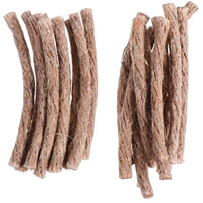 Yardwe Fire Starter Rope Wick 20pcs Natural Beeswax Hemp Cord Camping Hiking Flammable Firelighting Ropes for Outdoor Bbq Survival