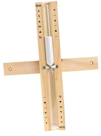 VICASKY Bathroom Sauna Timer Sand Timer Wall-mounted Hourglass Glass Rotating Clock