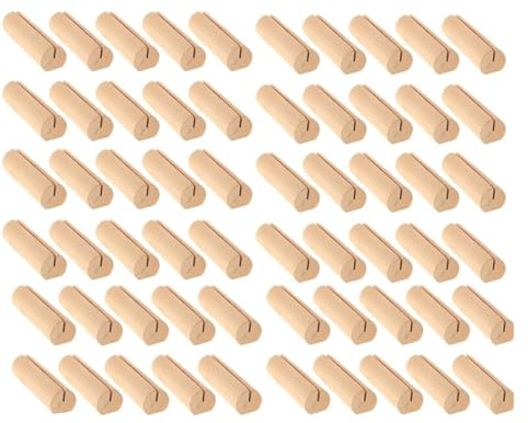 KIFSDLF 20/40/60/100 piezas de portatarjetas madera, soportes for números mesa, letreros boda, rústicos for mensajes y nombres(60pcs)