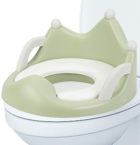 Siège de toilette pour enfant - Siège de toilette confortable et antidérapant avec poignées - Siège d'entraînement à la propreté avec dossier - Imperméable et portable - Pour fille - K