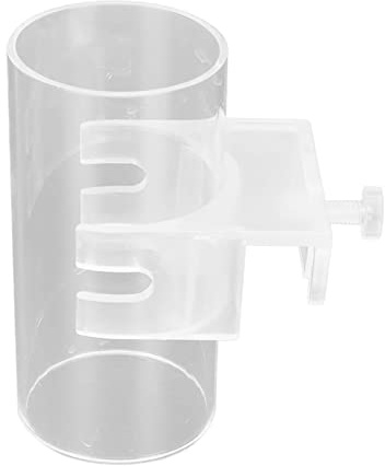 Naroote Aquarium Fish Food Feeder Tube Practical Transparent Acrylic Fixed Point Feeding for Fish Tank Wall Mounted 15mm Thick Glass Suitable for Lovers