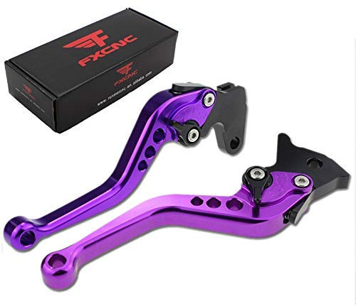 FXCNC CNC Aluminum Short Adjustable Brake Clutch Levers Compatible with YZF R3 R25 2013-2021, MT-03 MT-25 MT03 MT25 2015-2021