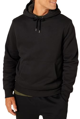 Amazon Essentials Sudadera con Capucha y Forro Polar Hombre, Negro, L
