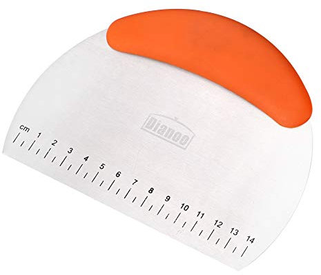 Dianoo Raschietto Per Pasta In Acciaio Inossidabile Chopper, Meglio Come Pizza E Tagliapasta, Raschietto Per Pasticceria Multiuso - Arancia