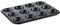 Tower T943007HG29 Precision Plus Shallow Muffin Tin with 12 Moulds Made in Aluminised Steel with a Non-Stick Coating, Black