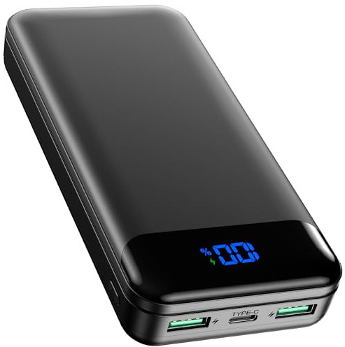 Enerwow Power Bank Portable Fast Charging Phone Charger, 27000mAh Battery Pack with USB C (In&Out) PD3.0 QC4.0 High-Speed Charging, Powerbank with LED Display for iPhone, Huawei