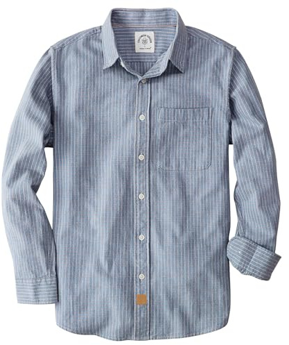 Dubinik® 6 oz Camicia Uomo Flanella 100% Cotone Quadri Invernale Leggera con Taschino Morbida Comoda Grigio Blu XL