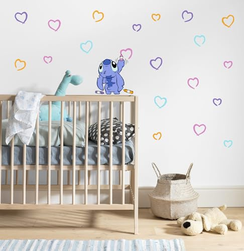 Komar Wandtattoo - Stitch Artist - Größe 50 x 70 cm - Disney, Wandsticker, Kinderzimmer, Aufkleber, Bunt