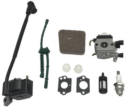 Jodriva Vergaser Zündspule Luftfilter Kraftstoff Schlauch Trimmer Freischneider Ersatzteile, for STIHL, FS38 FS55 FS45 FS46 FC55 KM55 Zündspule für Gartenmäher