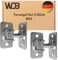 WDB - Scharniere Schwerlast - Torband mit doppelseitiger Schraubplatte - Torangel Einstellbar M12 - Verzinkter Stahl - Set 2 Stück