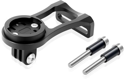 Supporto anteriore per computer per bicicletta Garmin, in lega di alluminio, compatibile con Cateye, Garmin Edge (25 500 510 520 800 810 820 1000 Touring), Bryton Rider (20 21 30 35 40)