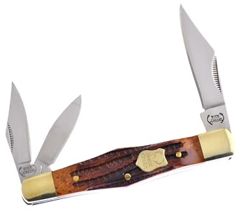 Buck Creek Pocket Knife BCI6308-ANSC Whittler with an Antique Second Cut Bone Handle German Stainless Steel Blade Closed 3.5 Inches