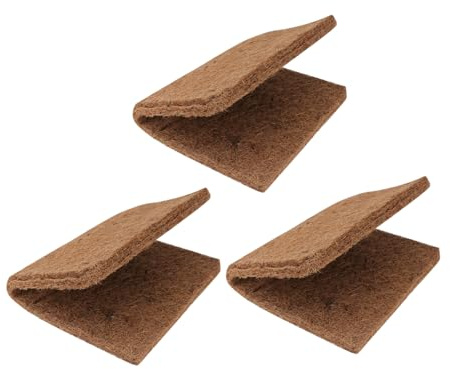 VICASKY Tapis en Fibre Naturelle pour Reptiles Respirant, Antidéformation, 50x30 Cm, Lot De 3 Pièces, Adapté pour Terrariums Et Aménagement des Habitats Reptiliens