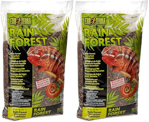 Exo Terra Substrat de Forêt Tropicale Humide pour Terrarium pour Reptile/Amphibien 8,8 L (Lot de 2)
