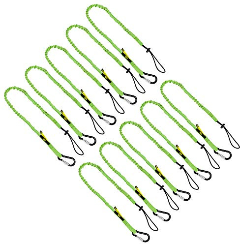 10 cordons de sécurité de 90 cm, avec mousqueton, extrémité à boucle réglable, ultra durable, matériaux de qualité supérieure, idéal pour échafaudage, outils, construction