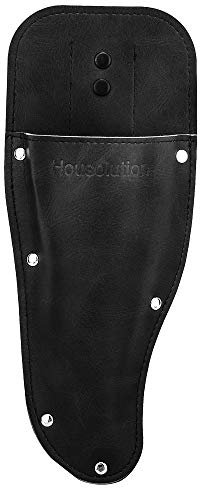 Housolution Fondine per Forbici Cesoie, Fondine in PU Pelle per Attrezzi per Guaina con Clip per Cintura, Custodia Forbici Cesoie, Fodero per Forbici Potatura Cesoie Giardinaggio Parucchiere - Nero
