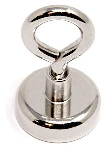 Máquina de Neodimio Magnet de Sujeción de Sujeción Con Celo M5 Para Sostener, Colgar Y Mostrar Elementos - 25mm de Diámetro - 24.9kg - Paquete de 1