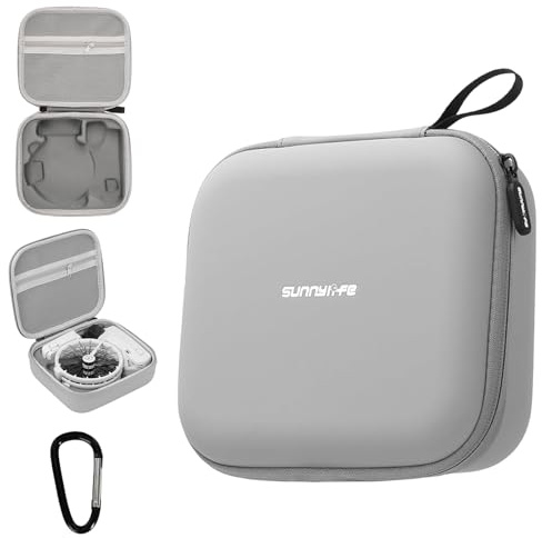 Hossom Drone Étui Sac pour DJI Flip, Étui de Transport Rigide - Coque de Protection Étanche Anti-Chocs, Étui de Voyage Portable pour Accessoires Drone et Câbles, Mousqueton Amovible