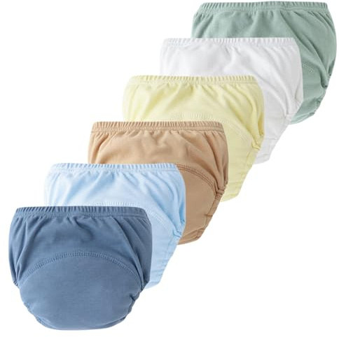 NEAWEALY Baby Potty Training Pants Training Underwear Cotton Underpants 6-12 Months 6 pieces - unisex 01