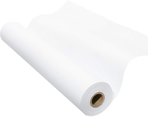 White Drawing Art Paper Roll 30cm x 30m Gift Wrapping Easel Paper for Drawing Painting Sketching, Bulletin Board & Poster Banner